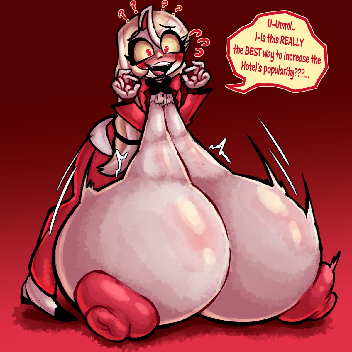 Charlie is trying some new "methods" to raise the Hotel's popularity!👀
Hazbin Hotel Comm❤️💛