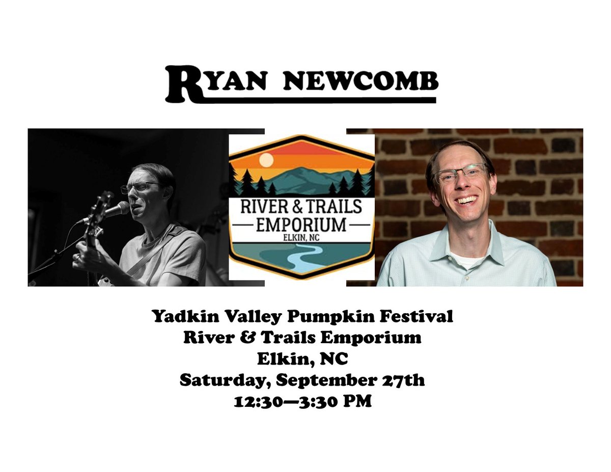 Venue change!! My performance tomorrow @ the Yadkin Valley Pumpkin Festival is moving to the River &amp; Trails Emporium/Creamy Dayz . If the weather is ok, I'll be outside in front of the store. If not, I'll be inside. Either way, I hope to see you there!