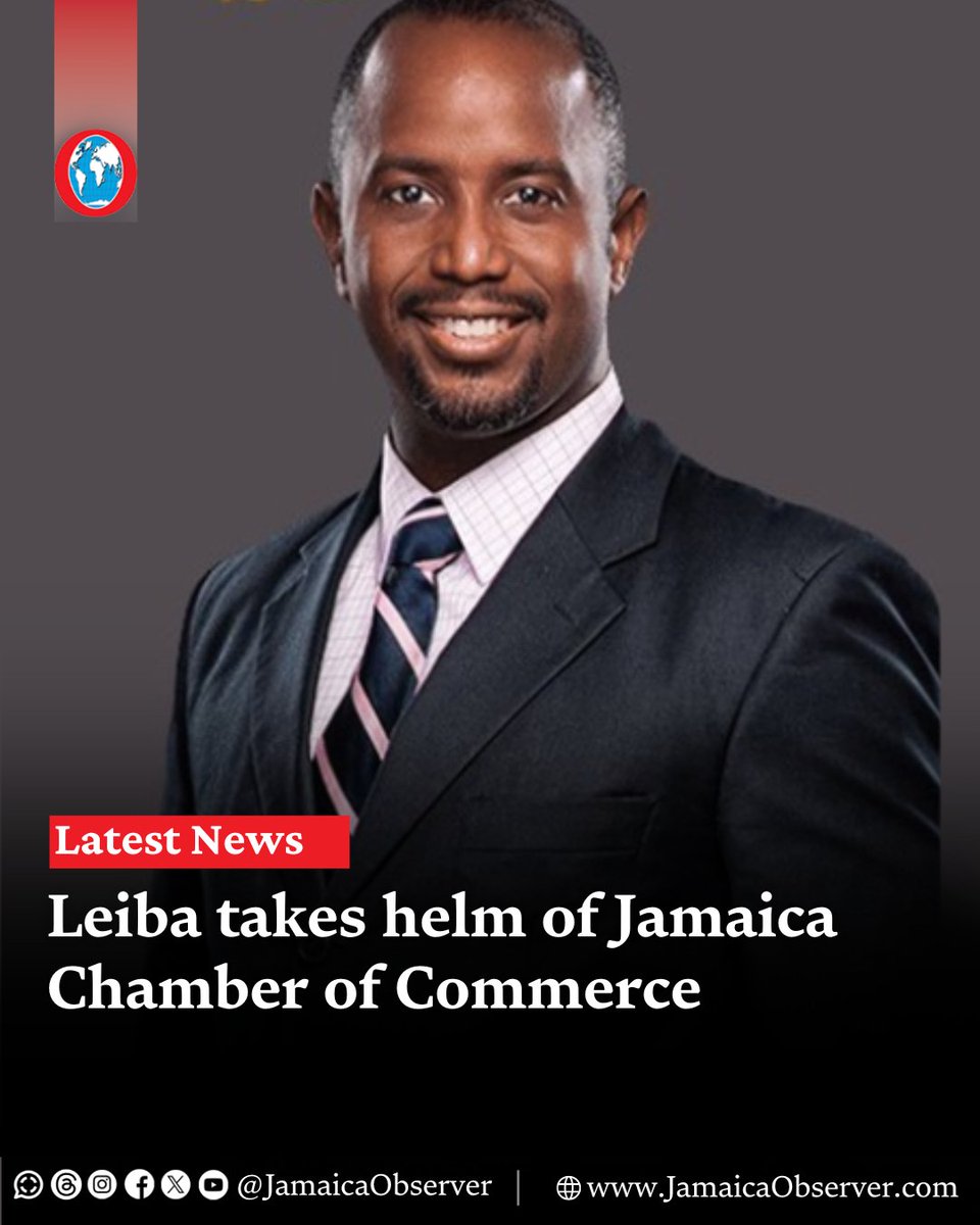 JamaicaObserver's tweet image. The Jamaica Chamber of Commerce (JCC) has elected Emile Leiba, managing partner at DunnCox, as its new president for the 2025/2026 year, marking a leadership transition after two terms under outgoing president Phillip Ramson.

jamaicaobserver.com/2025/09/26/lei…
