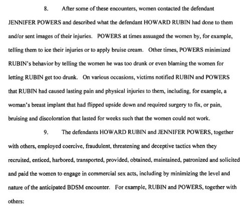 Jennifer Powers role with Howard Rubin was just like Maxwell to Epstein.