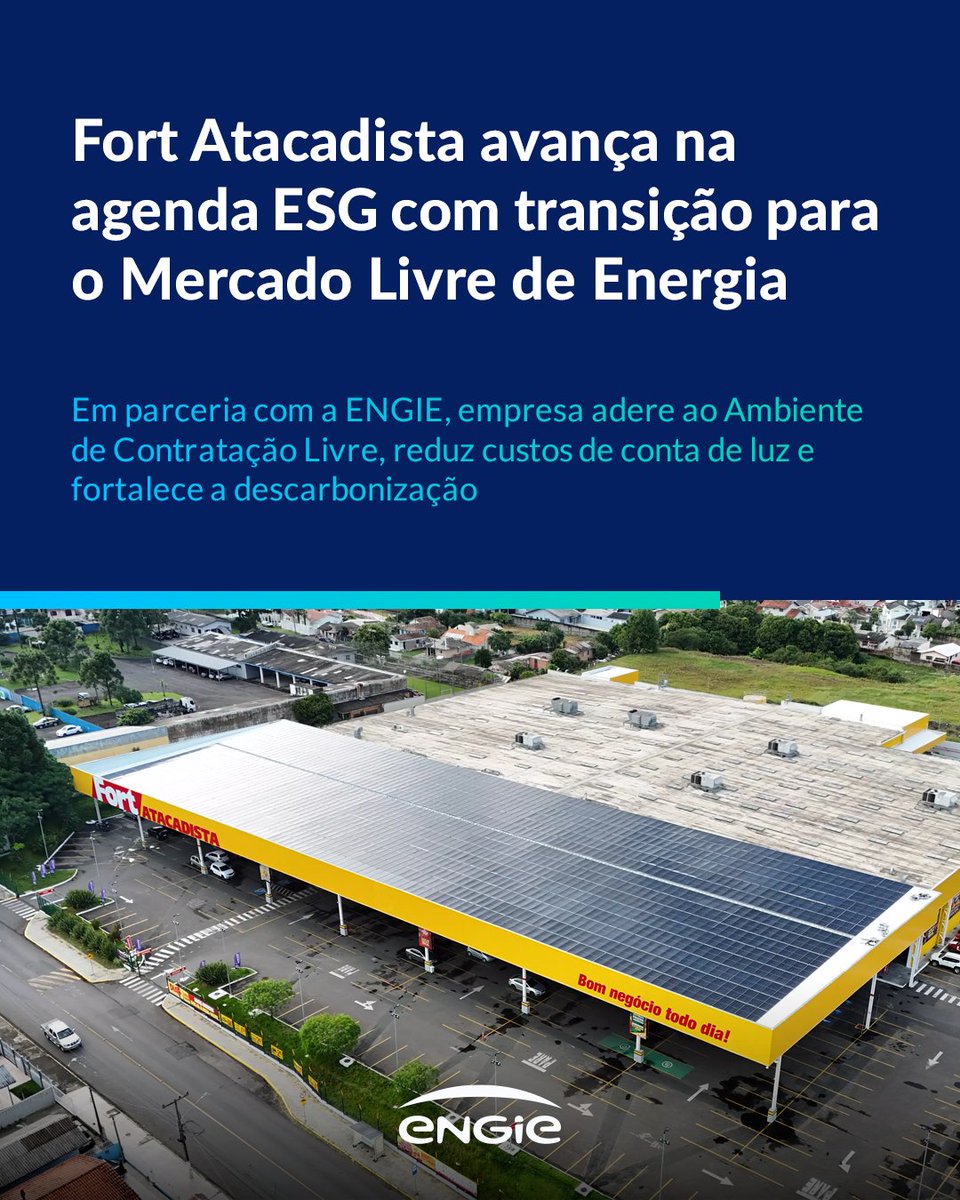 Em parceria com a ENGIE, a Fort Atacadista, do Grupo Pereira, deu um importante passo rumo à sustentabilidade: a migração para o Mercado Livre de Energia.

Saiba mais:
alemdaenergia.engie.com.br/fort-atacadist…

#AlémDaEnergia