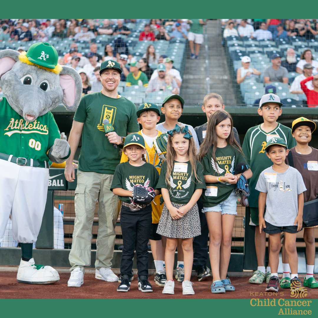 💛 Thank you to the <a href="/Athletics/">Athletics</a> for selecting 𝗞𝗲𝗮𝘁𝗼𝗻’𝘀 𝗖𝗵𝗶𝗹𝗱 𝗖𝗮𝗻𝗰𝗲𝗿 𝗔𝗹𝗹𝗶𝗮𝗻𝗰𝗲 as your 𝗡𝗼𝗻𝗽𝗿𝗼𝗳𝗶𝘁 𝗼𝗳 𝘁𝗵𝗲 𝗚𝗮𝗺𝗲 during the 𝗖𝗵𝗶𝗹𝗱𝗵𝗼𝗼𝗱 𝗖𝗮𝗻𝗰𝗲𝗿 𝗔𝘄𝗮𝗿𝗲𝗻𝗲𝘀𝘀 𝗚𝗮𝗺𝗲! ⚾

#Keatons | #Athletics | #ChildCancerAwareness | #Hope