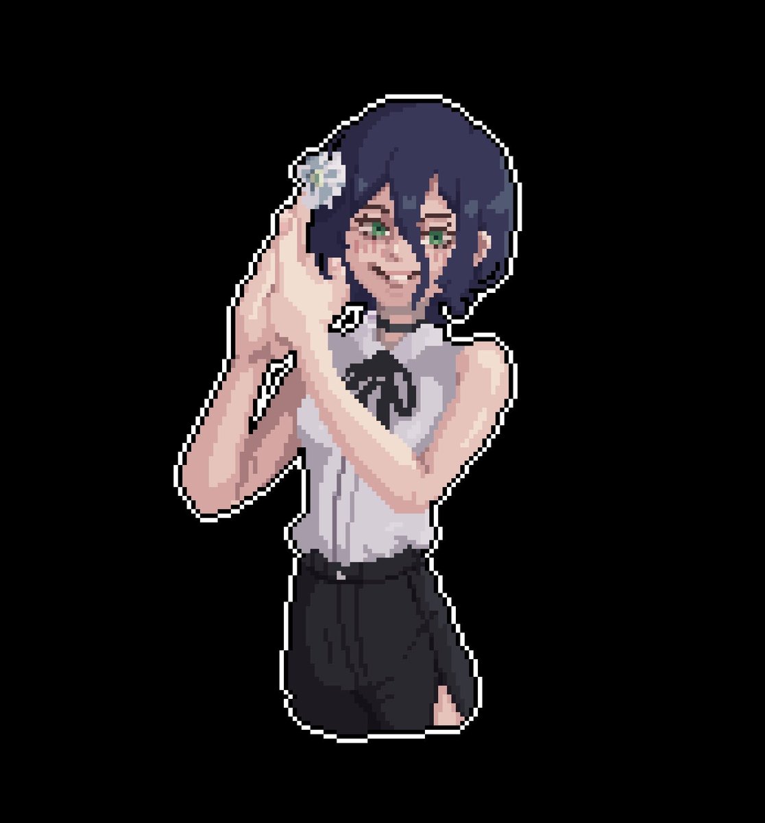 FEARprototype's tweet image. “She wore Denji’s flower like it was the only warmth the world ever gave her… fragile, fleeting, and unforgettable 😳. #ChainsawMan #Reze”