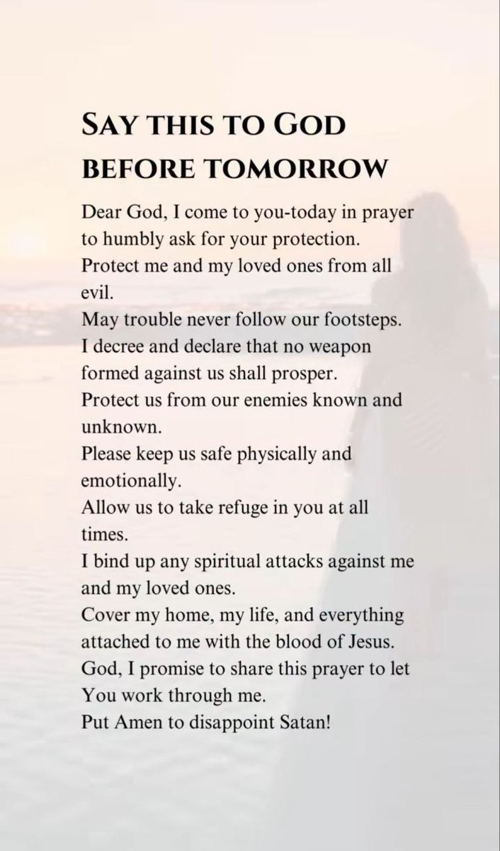 Say This To God Before Tomorrow