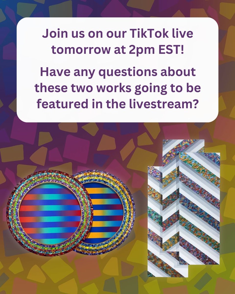 VenviArt's tweet photo. Interested in learning more about Jack Reilly's artworks? Leave a comment below and it might be answered and tomorrow's live stream on our TikTok page at 2:00 p.m. EST!

#art #artists #gallery #artforsale #virtualexhibition #virtualtour #onlineart #collectableart #abstractart https://t.co/JAHj9rFINC