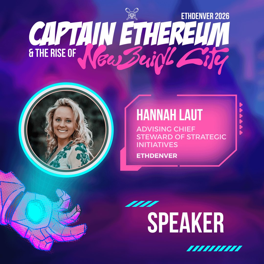We’re thrilled to announce <a href="/blondontherun/">Hannah (Oreskovich) Laut</a>, Emerging Tech Advisor, as a speaker for ETHDenver 2026!

In New BUIDL City, leaders like Hannah help show there’s somETHing for everyone to build and explore.