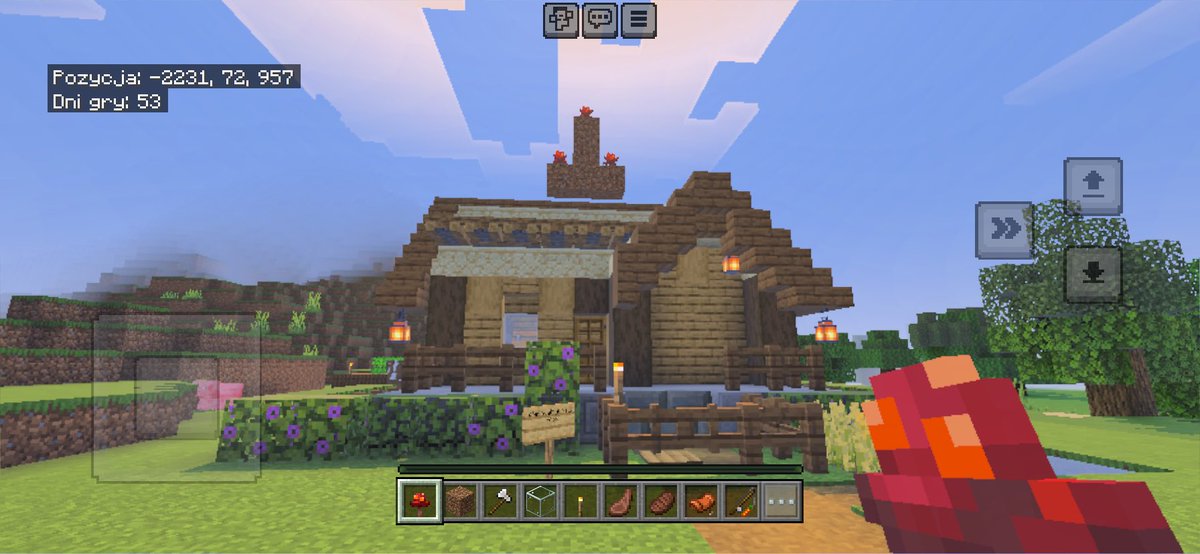 bff ruined my penis building so i changed to creative mode and built it again but above the house he made