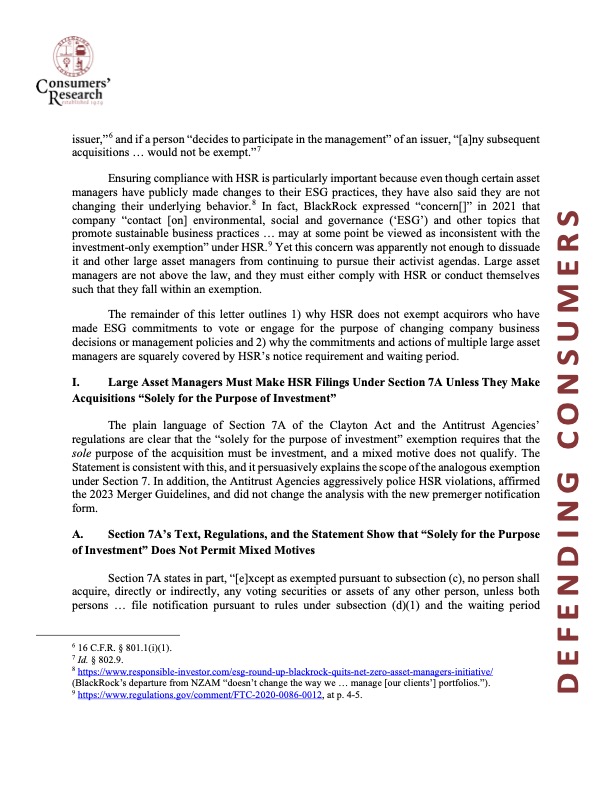 🚨 We've sent a letter to <a href="/TheJusticeDept/">U.S. Department of Justice</a> and <a href="/FTC/">FTC</a> urging them to take enforcement actions against <a href="/BlackRock/">BlackRock</a>, <a href="/StateStreet/">State Street</a> and other woke asset managers for misleading regulators and using their massive ownership stakes to force the radical ESG agenda onto companies.

These woke