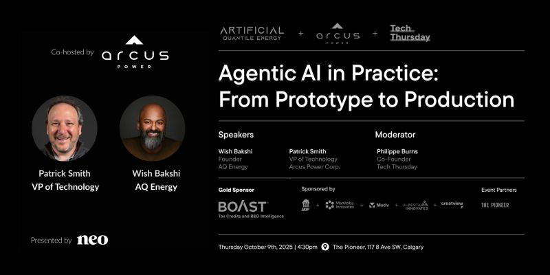 ArcusPower's tweet image. 📅 Mark your calendars for Oct 9! At Tech Thursday, Arcus Power’s Patrick Smith &amp;amp; Wish Bakshi get real on building agentic AI! Lessons, wins &amp;amp; what not to do when scaling AI in energy. Don’t miss it! 👉 lnkd.in/gj6A9Xg8 #AI #AgenticAI #EnergyTech