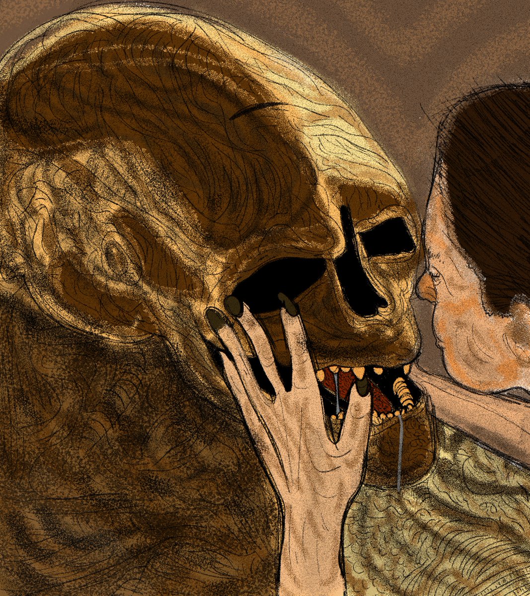 coleycow1's tweet photo. fanart of #Alien Resurrection https://t.co/kbKk9zCooh
