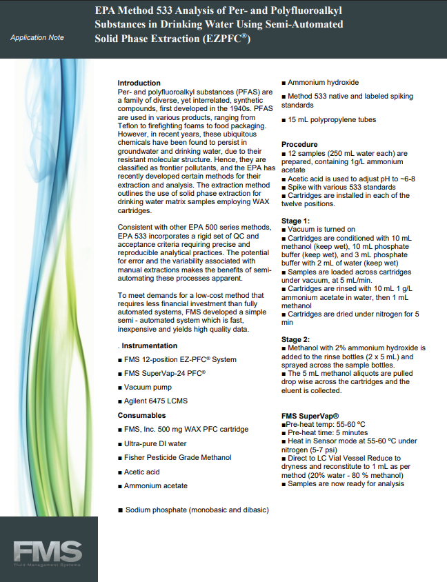 TotalPrep's tweet image. ✶ Application Note: EPA 533 PFAS in Drinking Water Using Semi-Automated Solid Phase Extraction

✶ Download Brochure here: lnkd.in/eVGEAGqu

#PFAS #PFASAnalysis #SamplePrep #SamplePreparation #environmentaltesting #SemiautomatedSystem #solidphaseextraction