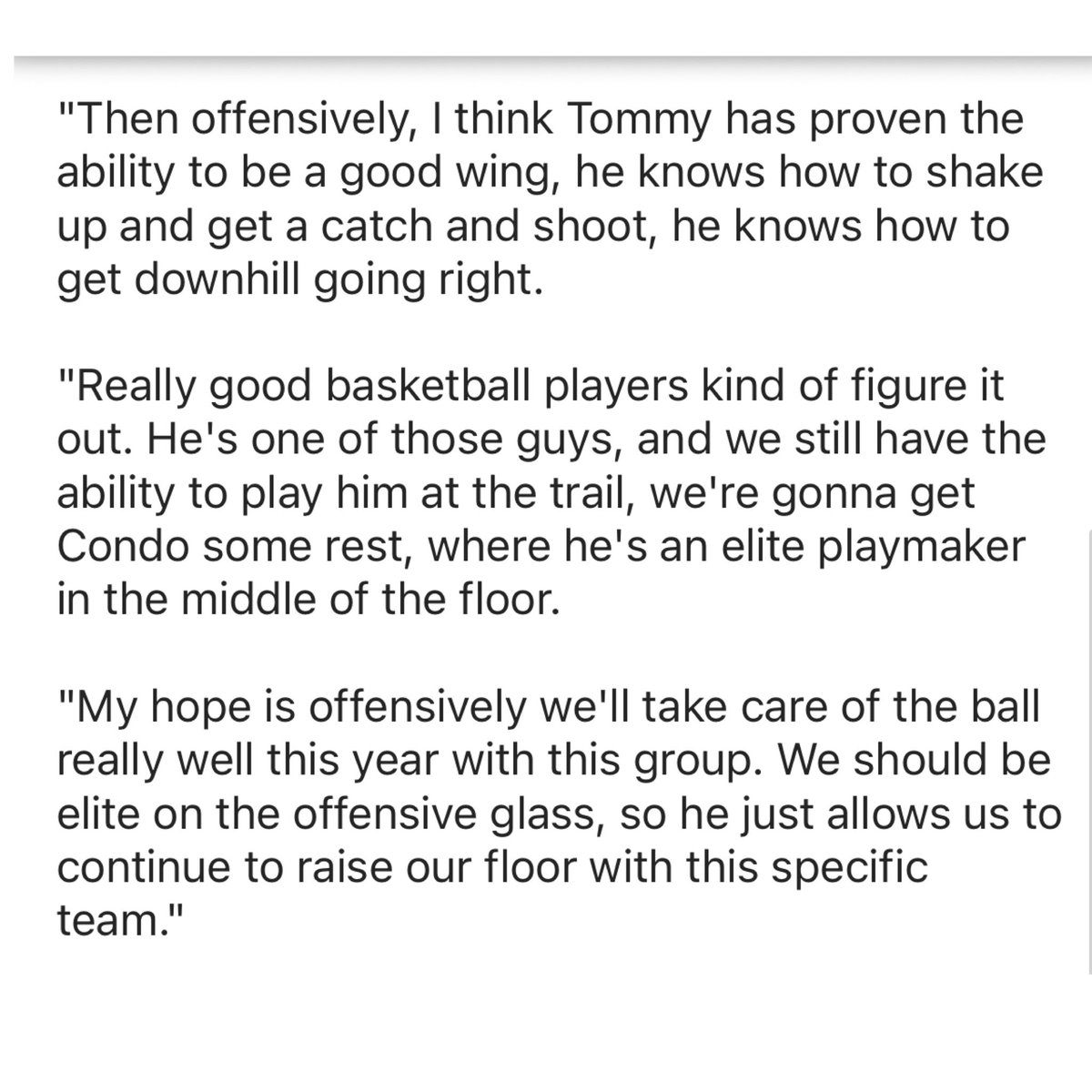 MalikG's tweet image. Here are the full quotes of what Coach Golden said about Thomas Haugh and how they plan to use him efficiently and effectively this year.

I thought the entirety of it with more context was very interesting: