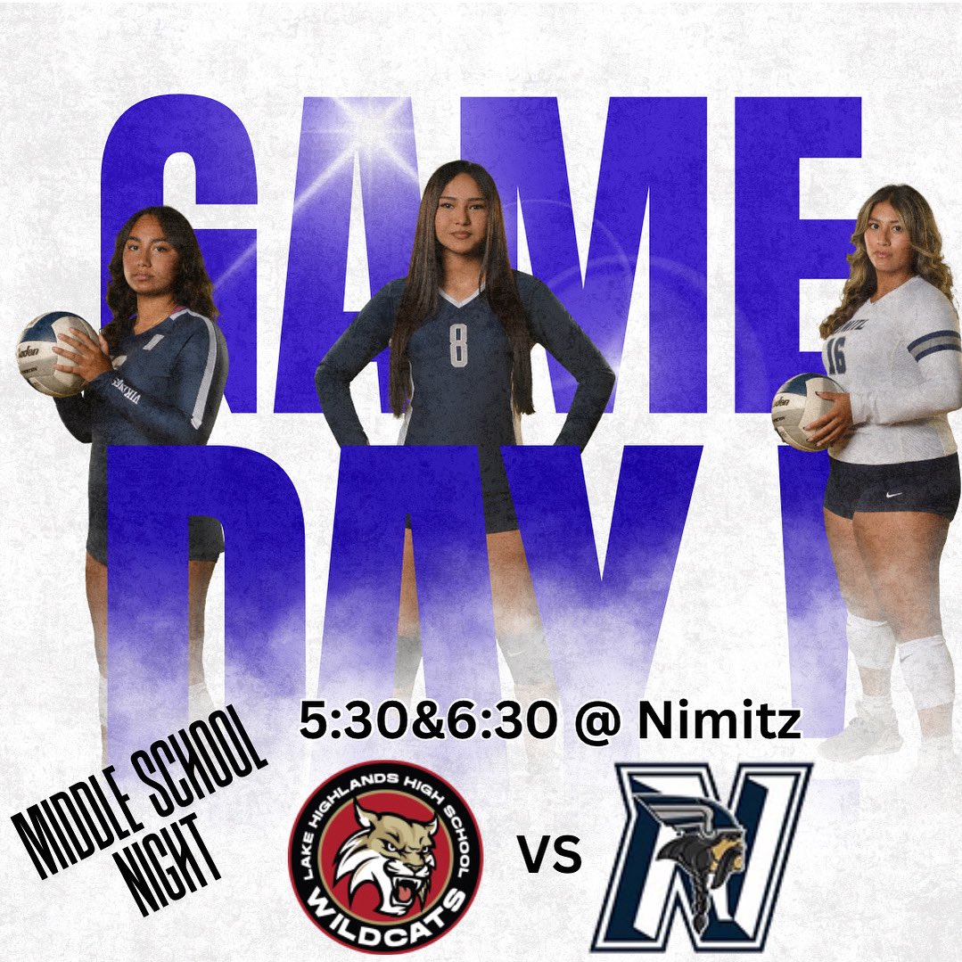 nimitzvb's tweet image. Game Day, let’s go Lady Vikings!!🤍🏐 #FaithOverFear