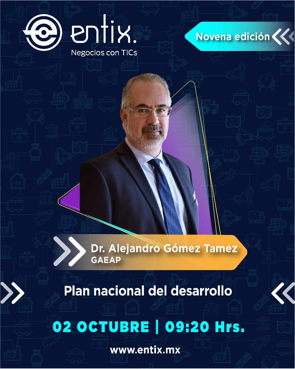 EntixNegocios's tweet photo. 🚀 ¡Inicia #Entix con visión de futuro!
El Dr. Alejandro Gómez Tamez impartirá la conferencia magistral Plan Nacional del Desarrollo.
🕘 09:20 hrs 📍Hotel Radisson León
#Entix2025 #InnovaciónTIC #FuturoDigital https://t.co/INJ40mi1c7