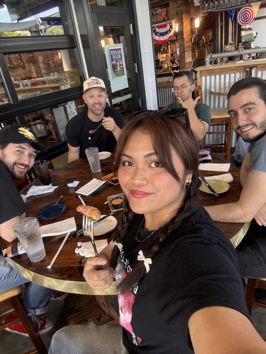 HounderCo's tweet photo. Happy Friday from the Hounder team! 😜 

Friday team lunches have become a cherished tradition for our team. It’s a chance to step away from our desks and give us a chance to catch up and collaborate on the exciting projects happening across teams and for our clients. 🙌 https://t.co/Ye2CRu4MQa