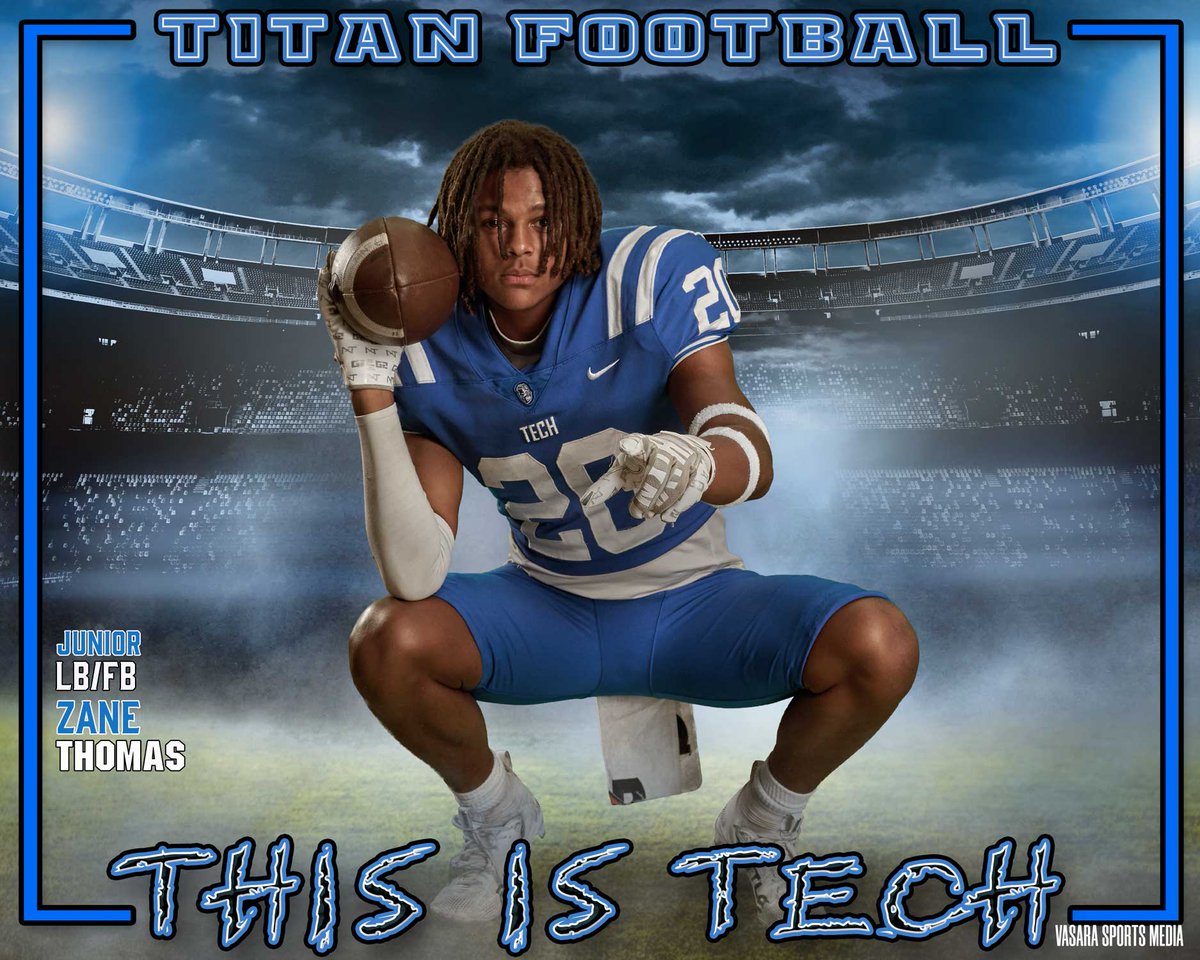 Vasaraphoto's tweet image. 5th Game of the Season!

🖤🤍💙

🗓️ September 26, 2025, at 7:30 PM

VS Taylor

📍Taylor High School Stadium

Meet Our Titan:

#20 - Junior - Zane Thomas - LB/FB

#thisistech

#manornewtechfootball

#techfootball

#vasarasportsmedia

#sportsmarketing

#sportsmedia

#mediadayimages
