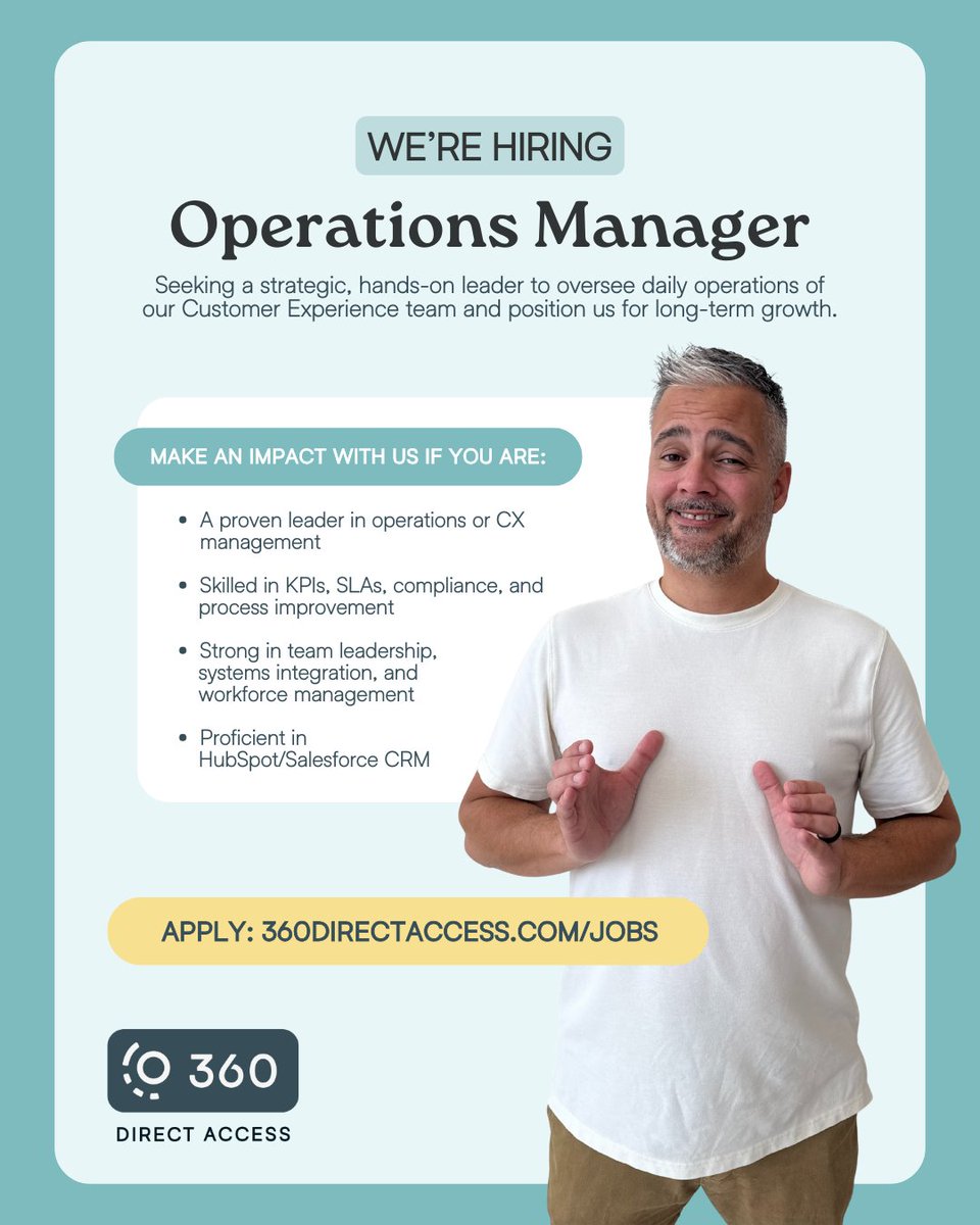 We’re Hiring: Operations Manager!

We’re searching for a proven operations leader to oversee our customer experience team, streamline processes, and set the stage for long-term growth.

This is a remote opportunity. Apply: hubs.la/Q03LdwXh0