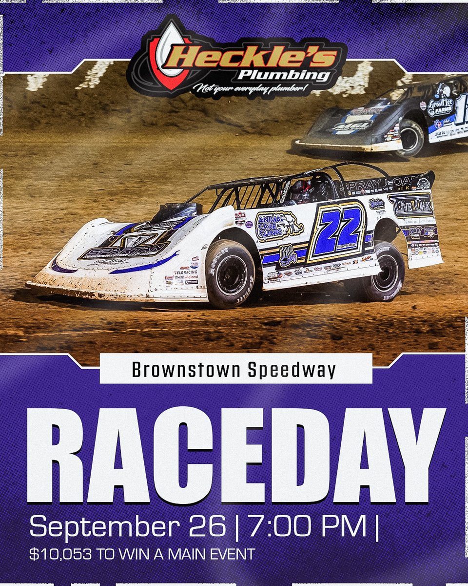 Raceday at Brownstown Speedway!

Tonight is night #1 here at Brownstown! We look forward to getting back to where we were last weekend!!

We hope to see everyone out at the track tonight. Make sure to stop by the Sweet Victory Apparel Co. merch hauler and check out all the