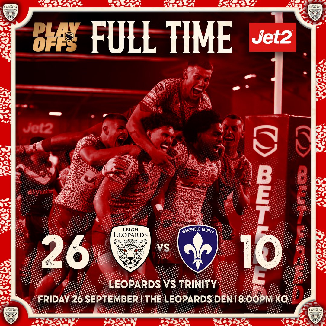 LeighLeopardsRL's tweet image. FULL TIME... next stop @WiganWarriorsRL
