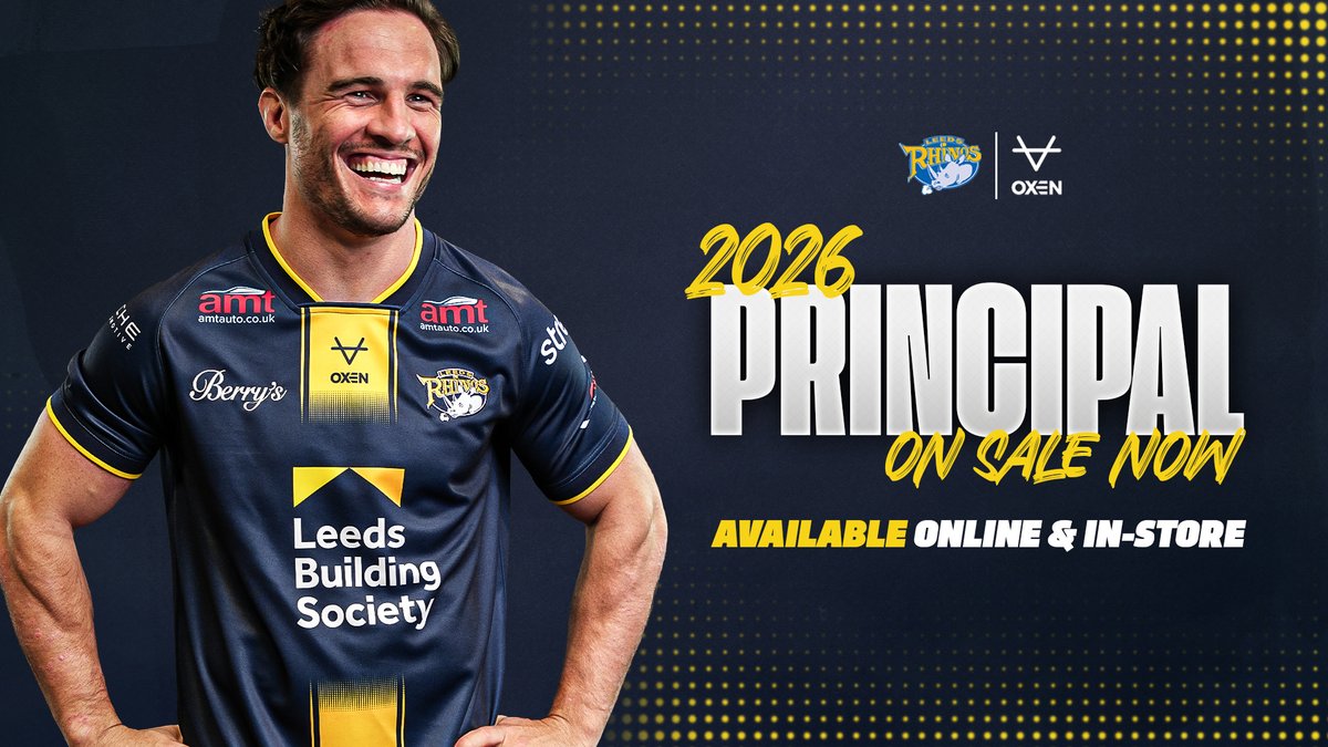 🦏 <a href="/leedsrhinos/">Leeds Rhinos</a> unveil new look for 2026 from <a href="/oxensportsuk/">OXEN Sports UK</a>.

Available now online, and from 10am in our Headingley store. Grab yours in time for tonight's big game.

🛒 eliteprosports.co.uk/leeds-rhinos/l…

#rhinos #leedsrhinos #leeds #oxen #oxensports