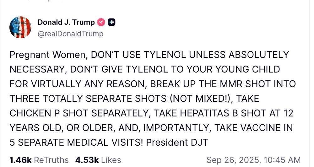 Californians — don’t take medical advice from President Bleach.

Trust your doctor.