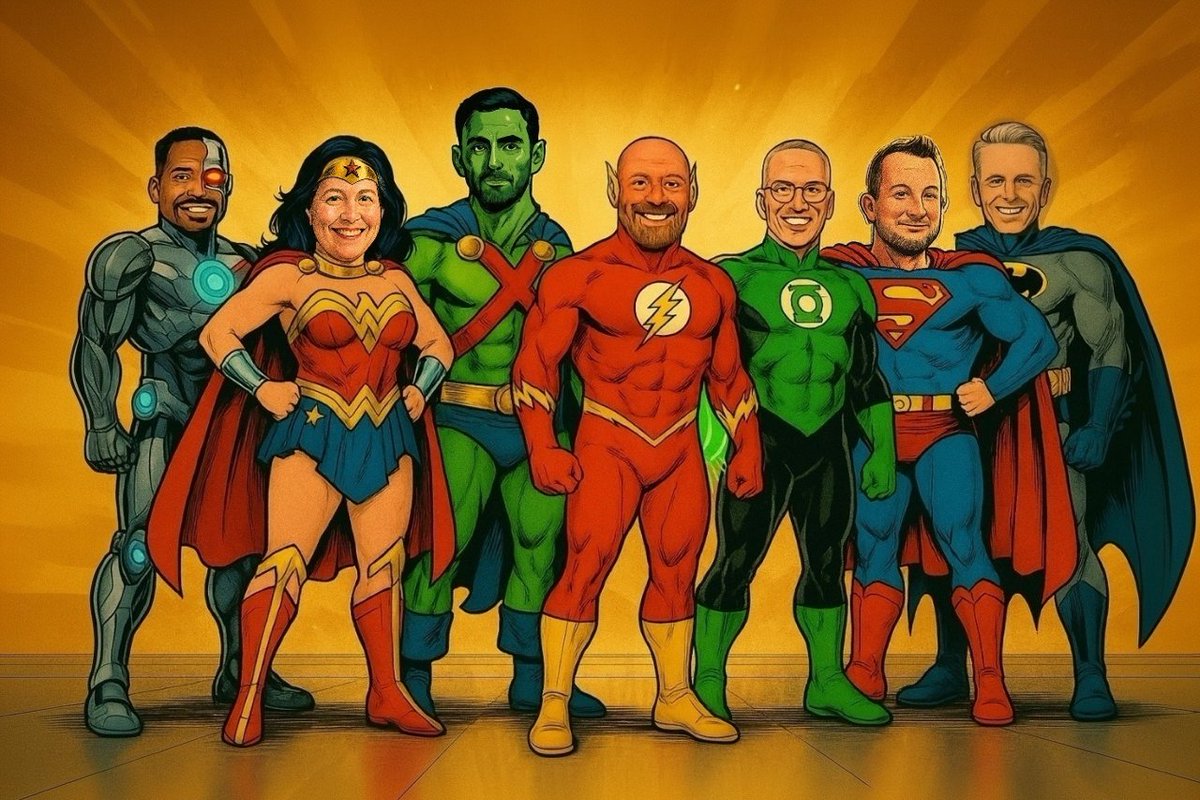 Visit_Visual's tweet image. Do these comic book heroes look familiar? Our Design team met yesterday to discuss the evolution of AI. It was a riveting conversation! We're excited to see how AI will evolve our industry and eager to see how we can best utilize it to support our clients. #NationalComicBookDay