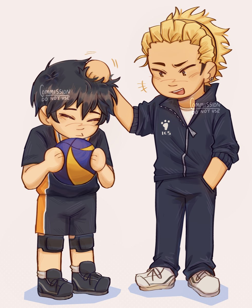 old ukai &amp; kageyama chibis from awhile back :^) #haikyuu