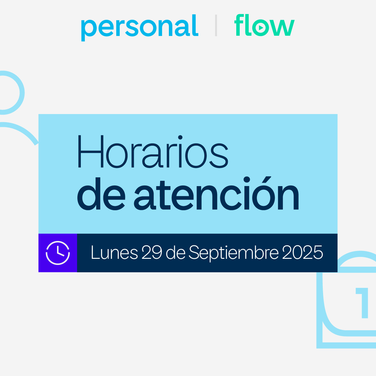 personalpy's tweet image. Anotá nuestros horarios especiales de este lunes 29/09 📆  
¡Te esperamos!