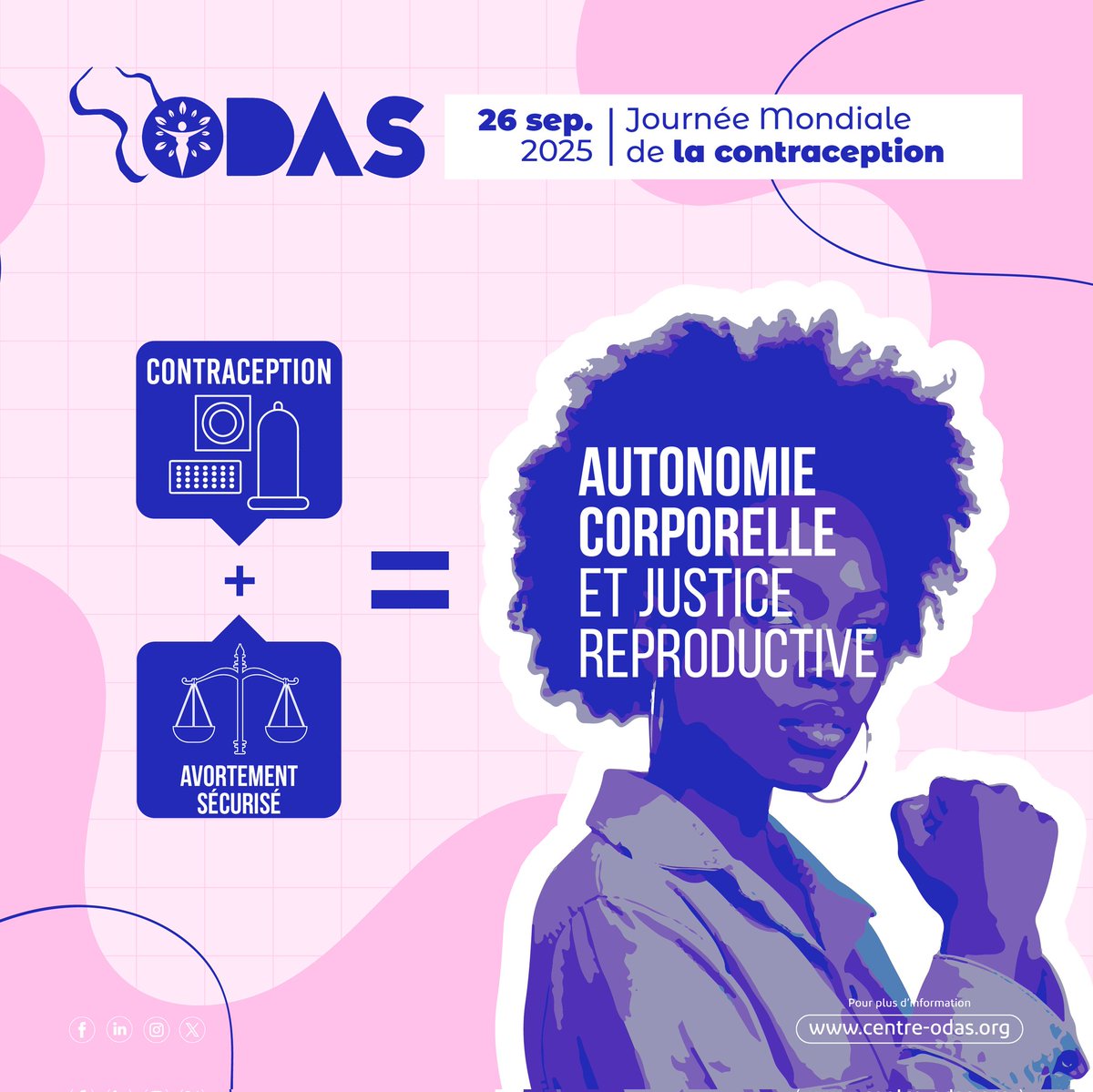 La contraception est bien plus qu’un choix individuel, c’est un pilier des Droits et Santé Sexuels et Reproductifs #DSSR.
Mais l’autonomie reproductive ne s’arrête pas là.
 
👉 Information complète et fiable
👉 Accès à tous les moyens de contraception
👉 Droit à l’avortement