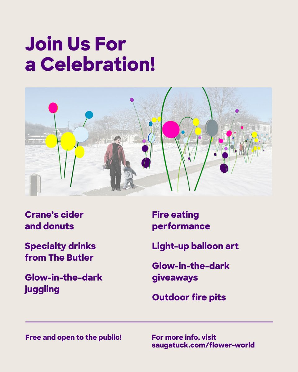 Join us for a special art event on October 11th, the same weekend as our popular Fall Gallery Art Stroll! 

We are pleased to host a reception of our newest public art installation, 'Flowerworld' by Jeffrey Augustine Songco, with glow-in-the-dark entertainment and treats.