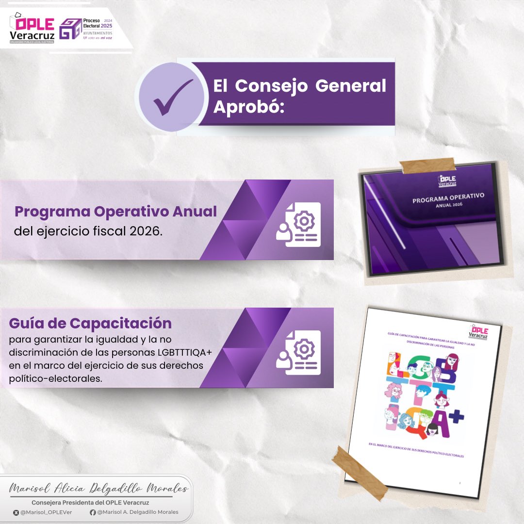 🛎️Esta tarde en Sesión Extraordinaria del #CG del <a href="/ople_Ver/">OPLE Veracruz 🗳️</a> aprobamos entre otros puntos👇🏻📄