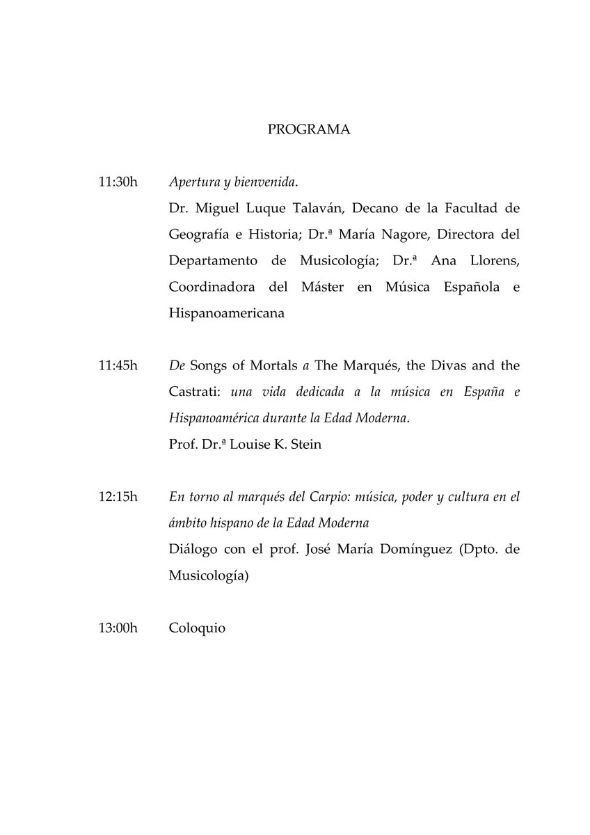 MusicologiaUCM's tweet image. Compartimos el díptico con el programa detallado de esta actividad: ¡os esperamos!