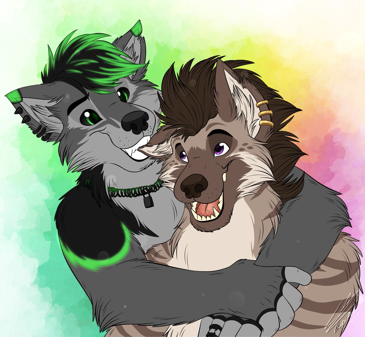 LupiArts (@artslupi) on Twitter photo ":COMM: Strong Bond" - I had the pleasure & honour to work on this piece for <a href="/BaldurWoof/">Baldur Derpy Derp</a> during my time at #EASTXIII! Thank you so much! I enjoyed working on these two lovely beans 💚💜
#art #artist #artwork #digitalart #drawing #illustration #furry #furryart #anthro #cute ":COMM: Strong Bond" - I had the pleasure & honour to work on this piece for <a href="/BaldurWoof/">Baldur Derpy Derp</a> during my time at #EASTXIII! Thank you so much! I enjoyed working on these two lovely beans 💚💜
#art #artist #artwork #digitalart #drawing #illustration #furry #furryart #anthro #cute