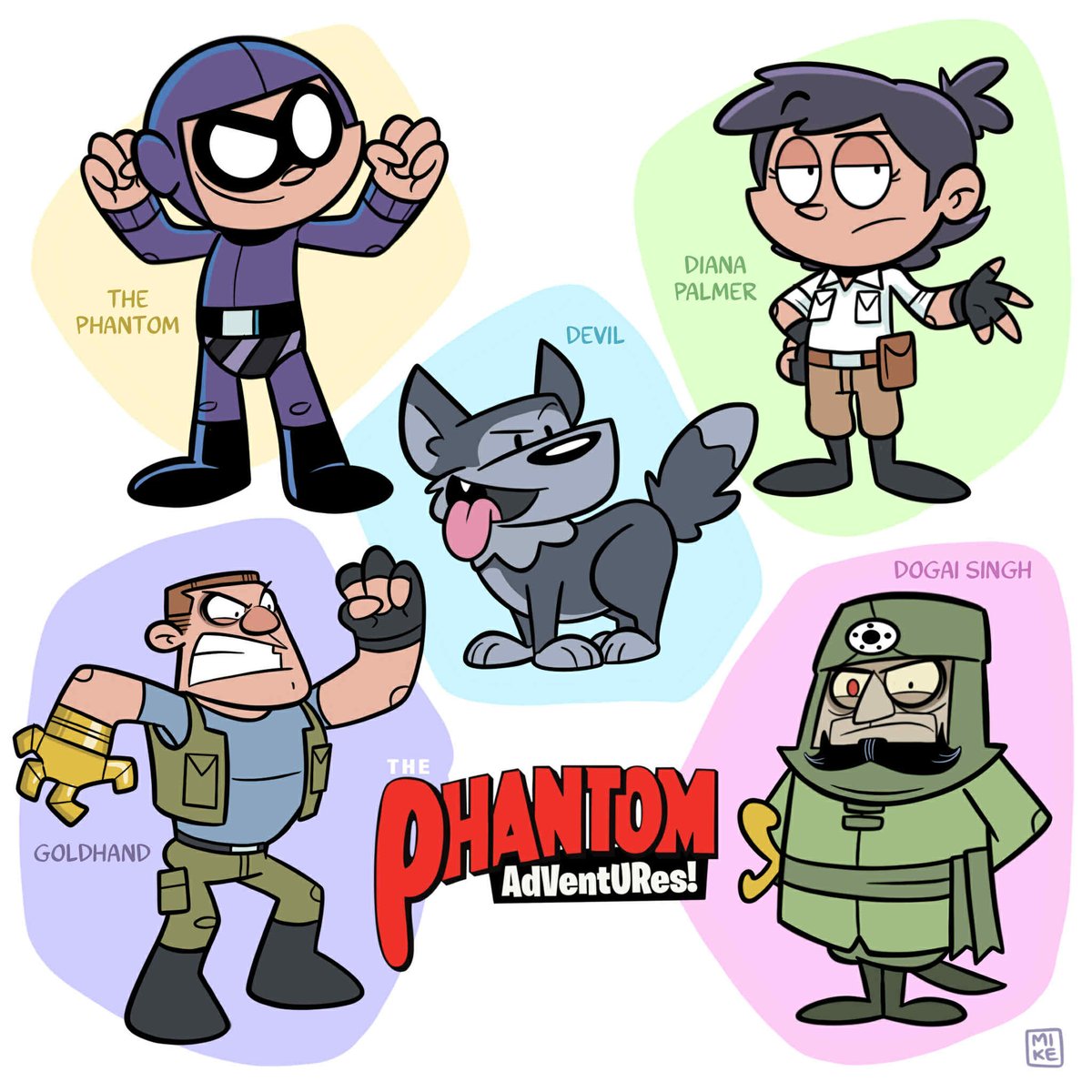 mikehartigan's tweet image. Here’s some #phantom characters for an imaginary PHANTOM ADVENTURES book in the style of Flash Gordon Adventures from @PapercutzGN

#kingfeatures #thephantom #graphicnovel #kidlit #kidlitart #retrocomics #classiccomics #kidscomics