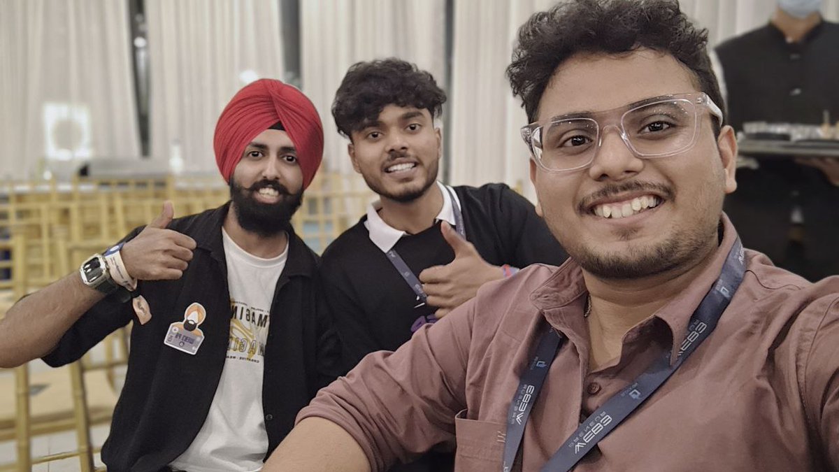 Met with <a href="/simarpreet_019/">Simarpreet Singh 🥑 buidling Web3Panjab ✨</a>  Founder of <a href="/Web3Panjab/">Web3 Panjab Community</a>, at Hive Boundless: Founders Connect.🚀

Always great connecting with builders pushing the ecosystem forward! 

<a href="/HiveBharat/">Hive India | Go Gasless ♦️</a> <a href="/FarmFin/">FinFarm Crypto-Ed</a> <a href="/rahulpandey187/">Rahul | TempWallets.com</a>✨