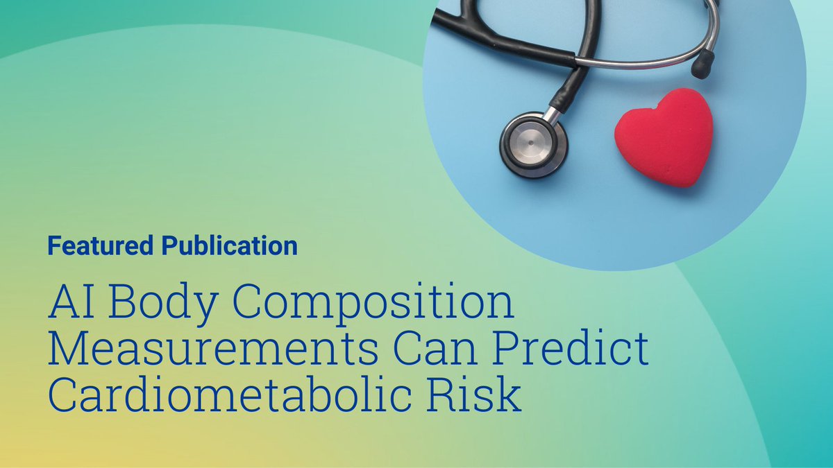 Mass General Brigham Research (@mgbresearchnews) on Twitter photo In a new study, researchers from @MassGenBrigham and colleagues found that #AI body composition measurements can predict cardiometabolic risk. The study was published in @AnnalsofIM.
Read more: massgeneralbrigham.org/en/about/newsr… @VineetRaghu2 <a href="/michael_t_lu/">Michael Lu</a> In a new study, researchers from @MassGenBrigham and colleagues found that #AI body composition measurements can predict cardiometabolic risk. The study was published in @AnnalsofIM.
Read more: massgeneralbrigham.org/en/about/newsr… @VineetRaghu2 <a href="/michael_t_lu/">Michael Lu</a>