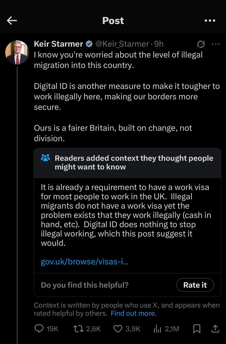 Keir Starmer got community noted, again