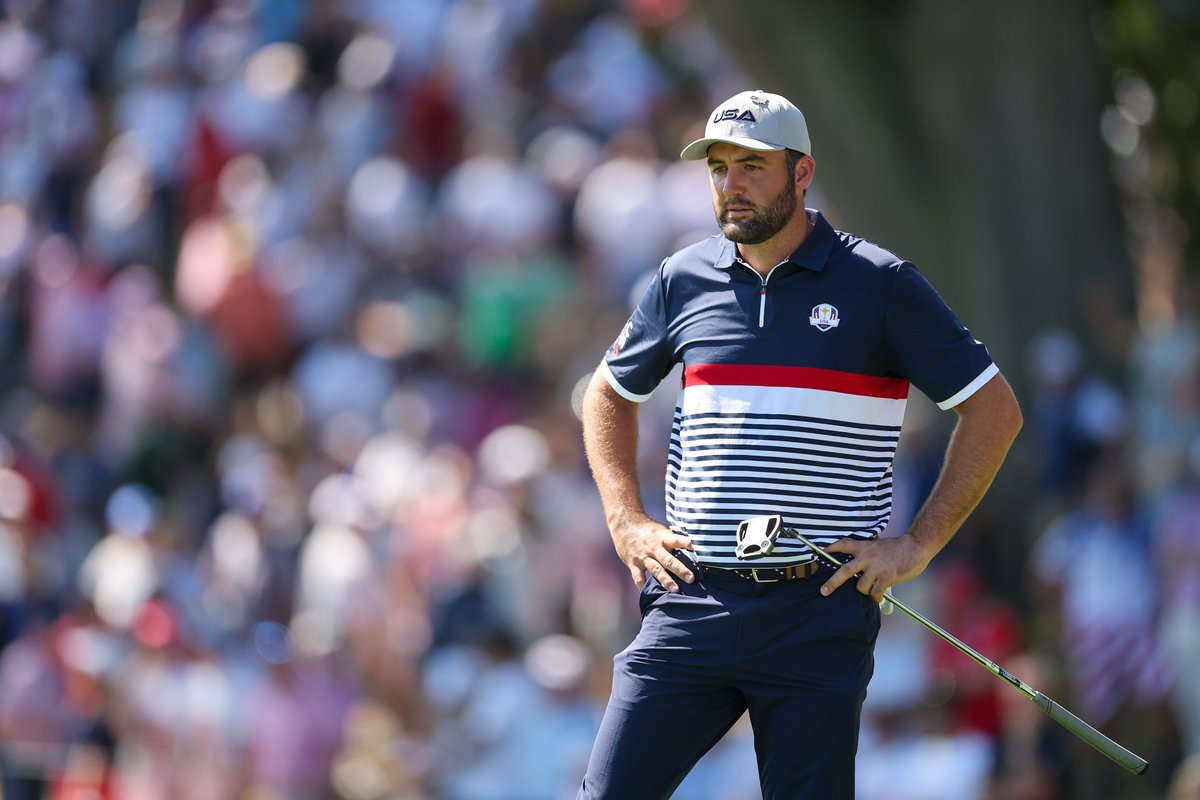 jamierkennedy's tweet image. Scottie Scheffler is now winless in his last 6 Ryder Cup matches.

❌ Lost to Rahm/Hatton with Burns
🤝 Tie with Rahm/Nojgaard with Koepka
❌ Lost to Aberg/Viktor with Koepka
🤝 Tie with Rahm
❌ Lost to Aberg/Fitz with Henley
❌ Lost to Rahm/Straka with Spaun

One point earned.