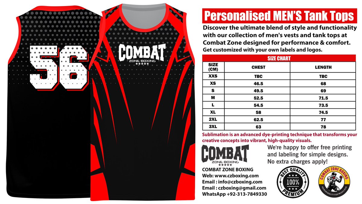 Discover the perfect blend of style and functionality with our collection of men's vests and tank tops at Combat Zone Boxing. Whether you're hitting the gym or looking for a comfortable layering piece for everyday wear, our range includes quick-drying gym.