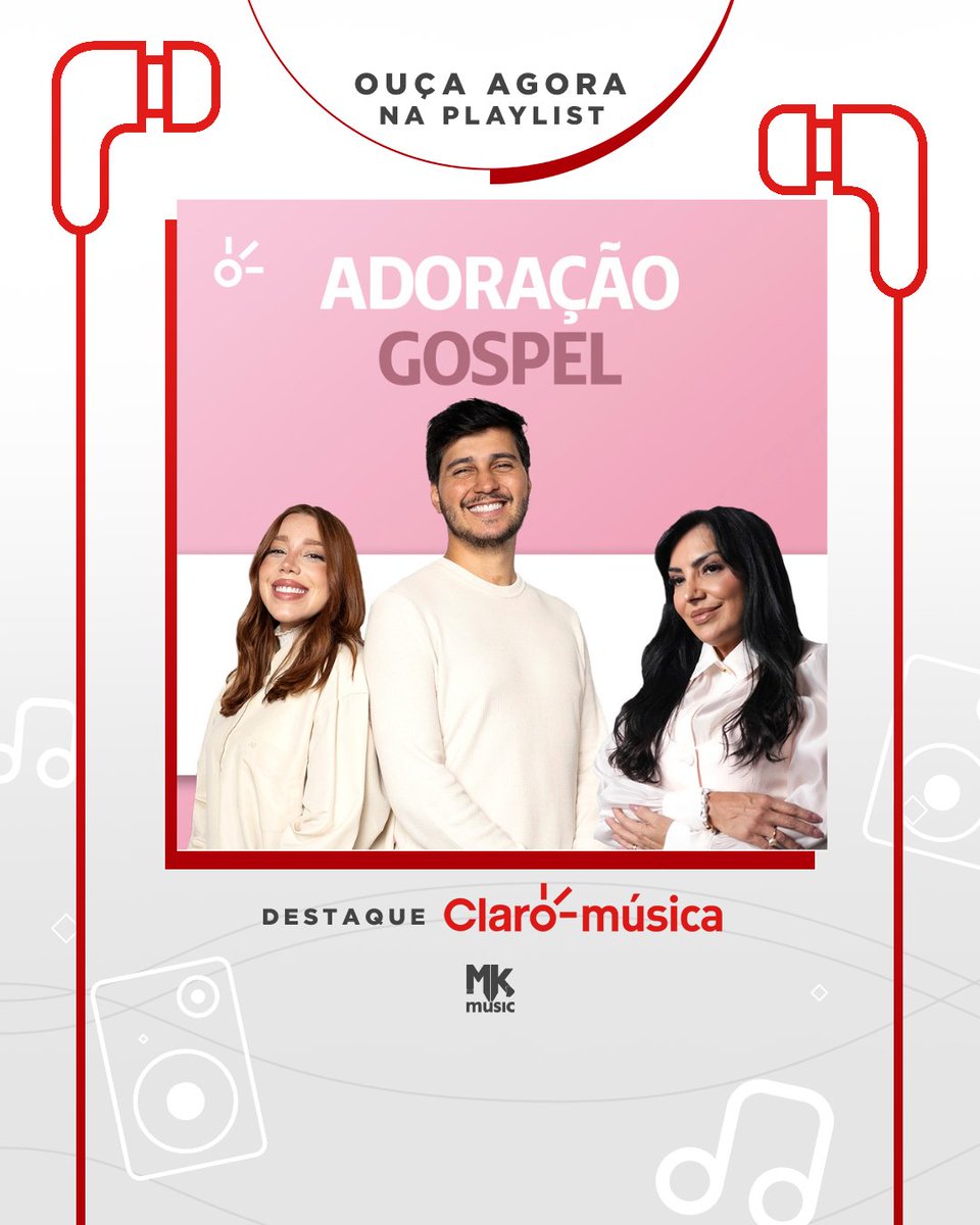 MKMusicBrasil's tweet photo. Glória a Deus! @Eyshila1, #JullianySouza e #LeoBrandao, estão na capa da playlist Adoração Gospel, do @claromusicabrasil 🤩 Corre para ouvir muito “Simplesmente Te Adorar + Eu Só Quero Tua Presença”!
🎧 https://t.co/CYZfgYT7sa
#SimplesmenteTeAdorar #Eyshila #ClaroMusica #Gospel https://t.co/cj90HasVyj