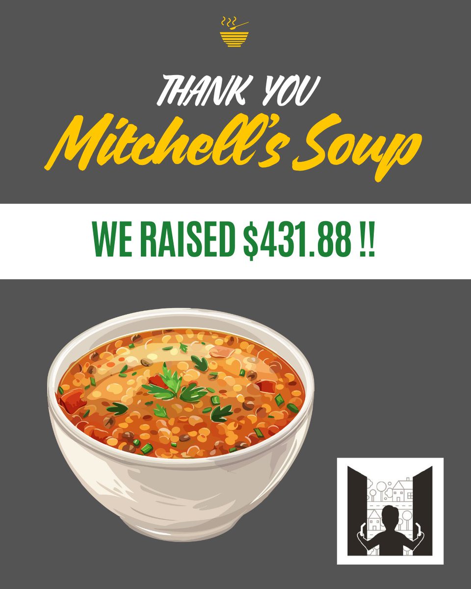 PulfordMB's tweet photo. We have had another successful year partnering with Mitchell's Soup Company. We raised a total of $431.88, which goes directly into offsetting costs for people we support to attend activities. Thank you to everyone who participated! https://t.co/QiMlVF0vp6