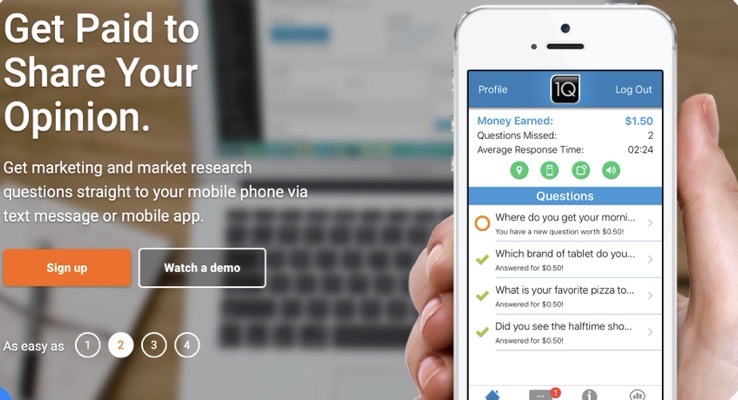 Check out this new startup called 1Q. Download the #free 1Q app and answer market research questions for $0.25 and more Use link to register 
1Q.com/QVbYX