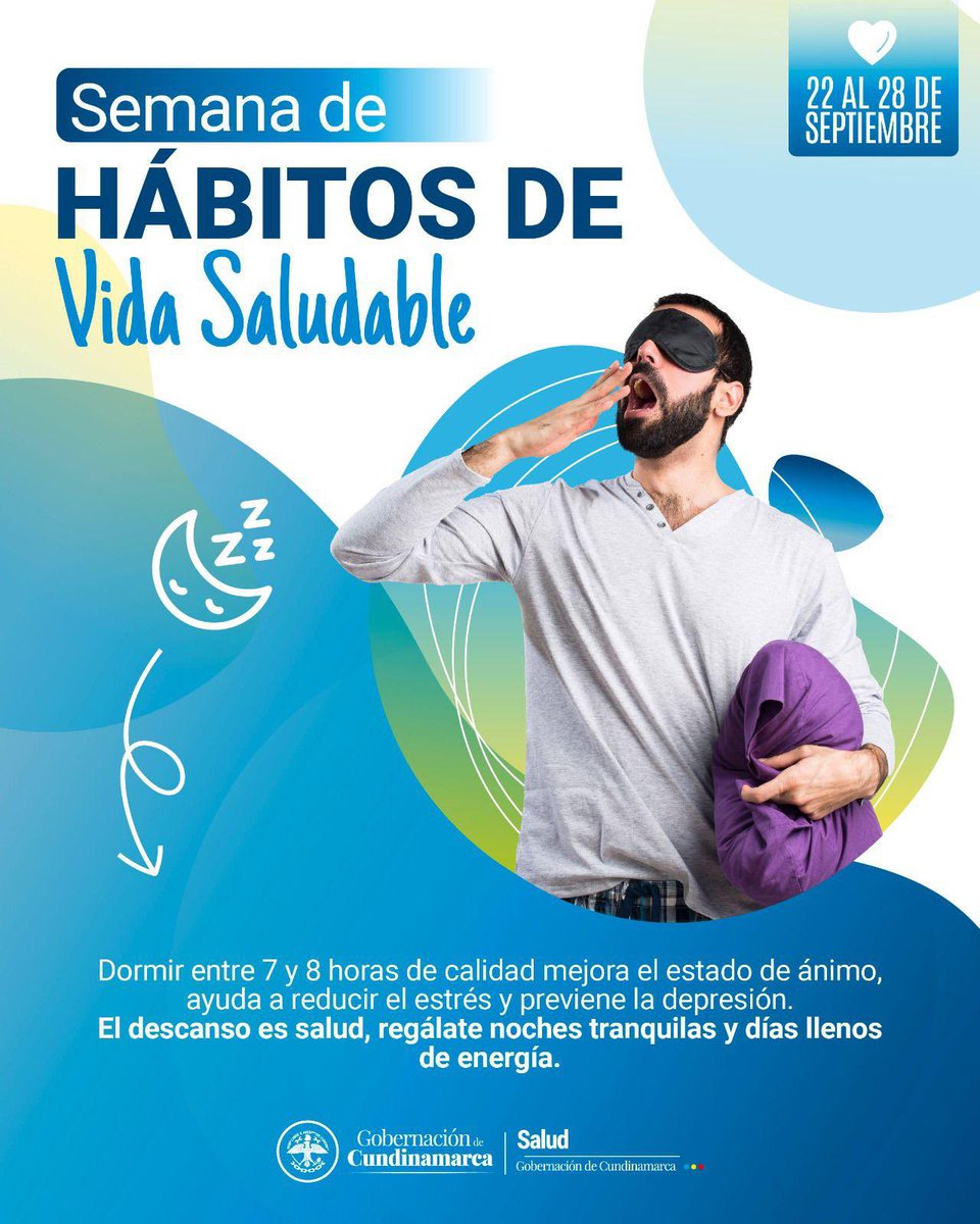 SecSaludCundi's tweet image. #HábitosDeVidaSaludable

😴 Dormir bien es darle paz a tu mente, claridad a tu día y energía a tu memoria. 🌙

#CuidaTuSueñoCuidaTuVida