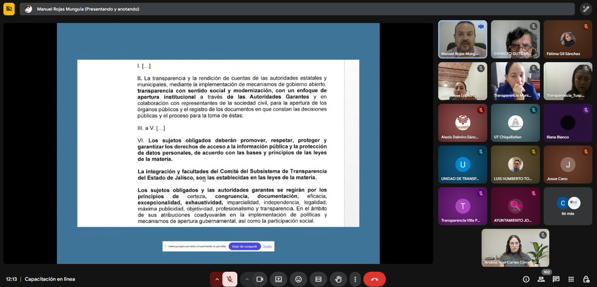 ¡No paramos! Hoy, de manera virtual, capacitamos a 103 personas respecto a sus obligaciones frente a Ley de Protección de Datos Personales en Posesión de Sujetos Obligados, y la Ley de Transparencia y Acceso a la Información Pública, ambas del Estado de Jalisco.

#ElCesipSoyYo