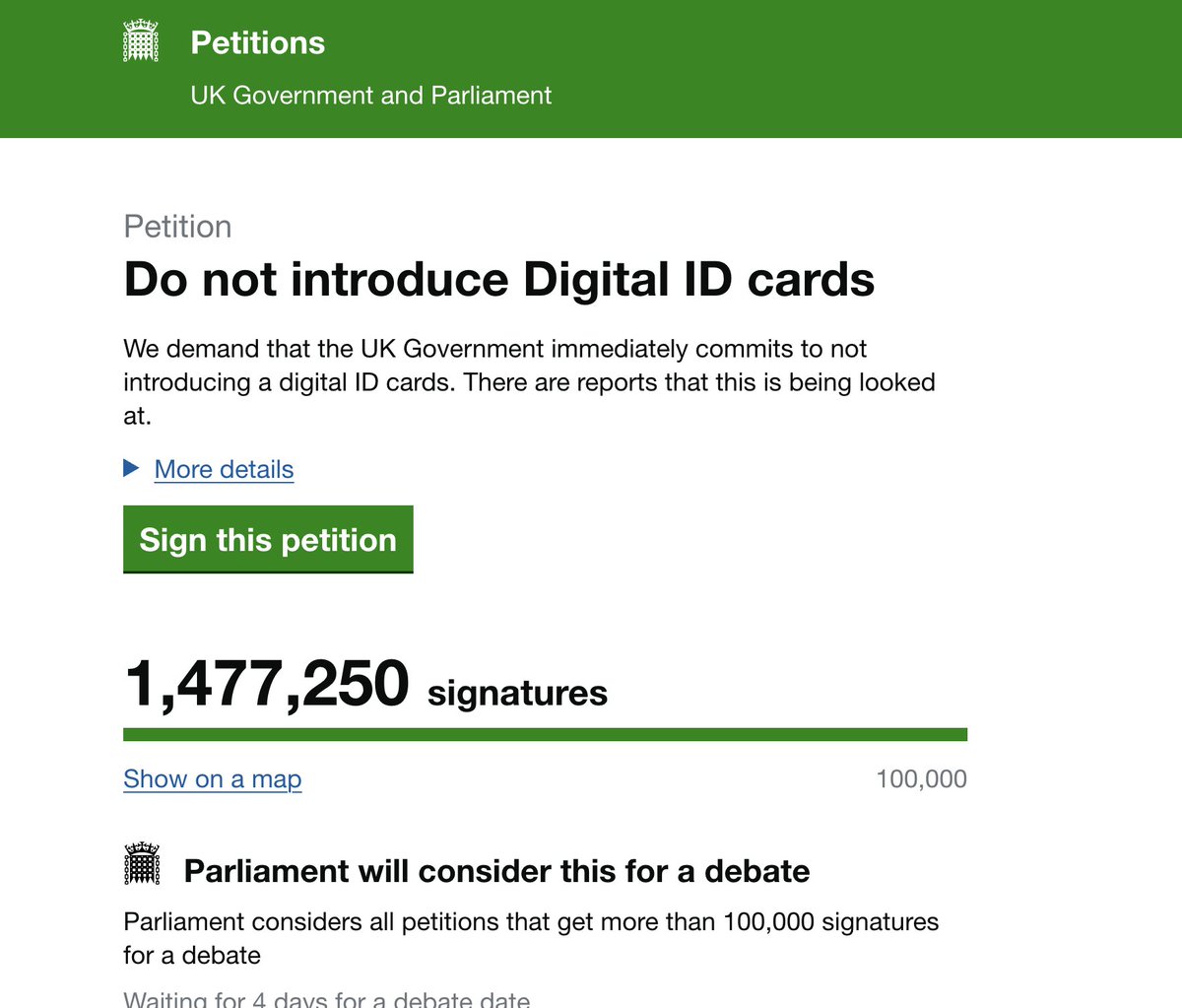 Online Petition at a a staggering number of signatures..and rising...