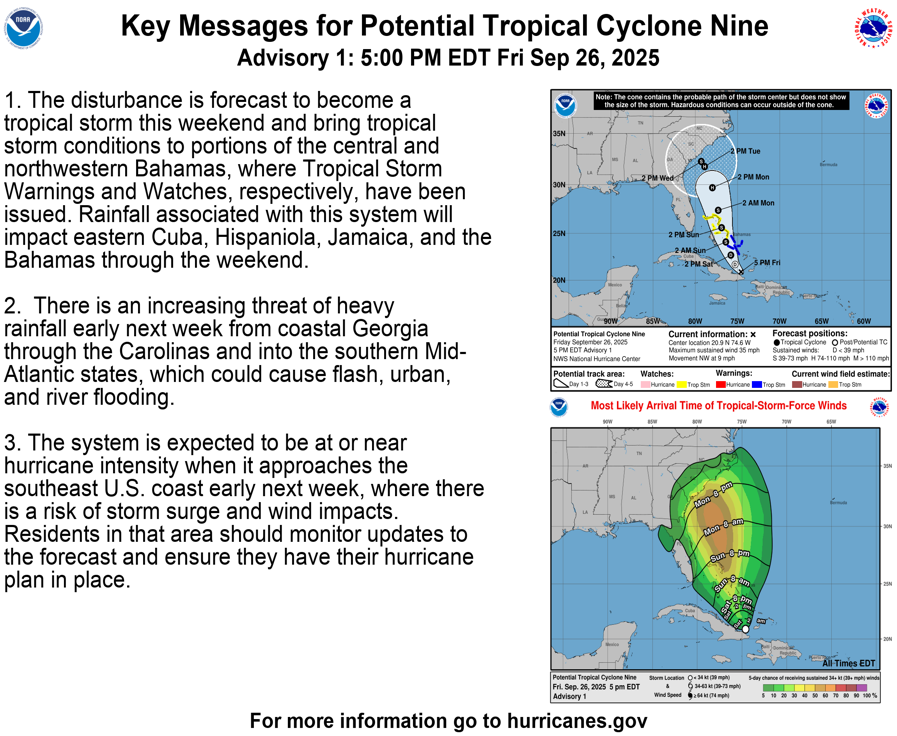 Craven County Government is closely monitoring tropical systems approaching the southeastern United States. Learn more here: cravencountync.gov/CivicAlerts.as…

Be prepared craven.pub/prep.