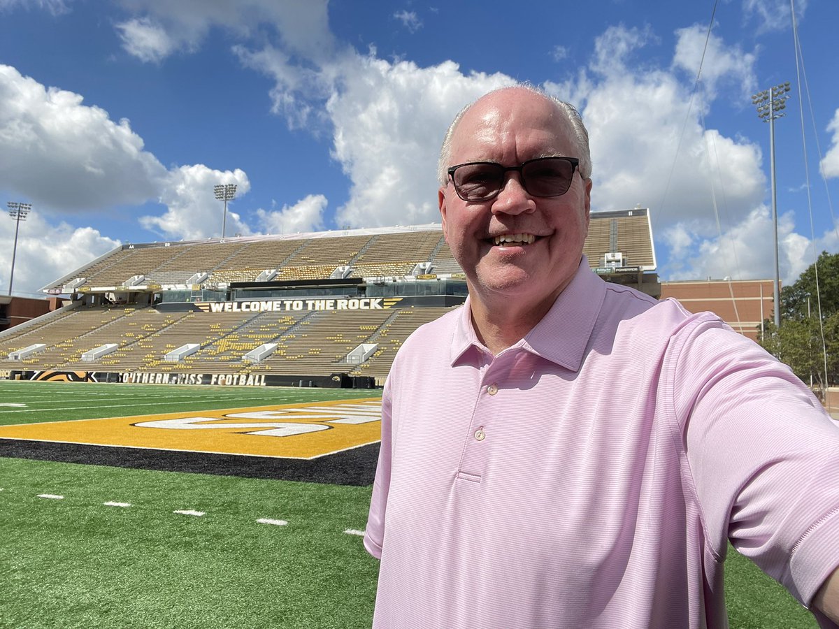 Getting ready to join <a href="/matt_laubhan/">Matt Laubhan, CBM</a> &amp; <a href="/GMahner_WX/">Meteorologist Gabe Mahner</a> <a href="/SouthernMiss/">Southern Miss</a> from “The Rock,” home of <a href="/SouthernMissFB/">Southern Miss Football</a> &amp; also where <a href="/TupFB/">Tupelo High Football</a> &amp; <a href="/WP_Athletics/">West Point Green Wave #TooMuchPoint</a>, which is our game of the week, won their state titles last year. We’ll talk HS FB at 5 &amp; Mississippi’s Big 3 along w/Bama FB at 6.