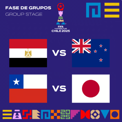 JapanEmb_Chile's tweet photo. ⚽ Hoy Arranca la Copa Mundial Sub-20 de la FIFA Chile 2025 🏆
💪 A las 17:00 se juega el partido inaugural: 🇯🇵 vs 🇪🇬 🙌🏻 ¡Vamos con todo apoyando a nuestros Samurai Blue! 💙
Y más tarde ¡nos teñimos de rojo 🔴🤩para alentar a Chile 🇨🇱 en su debut frente a Nueva Zelanda 🇳🇿!
🔥🙌🏻⚽ https://t.co/zCySUDgrGV