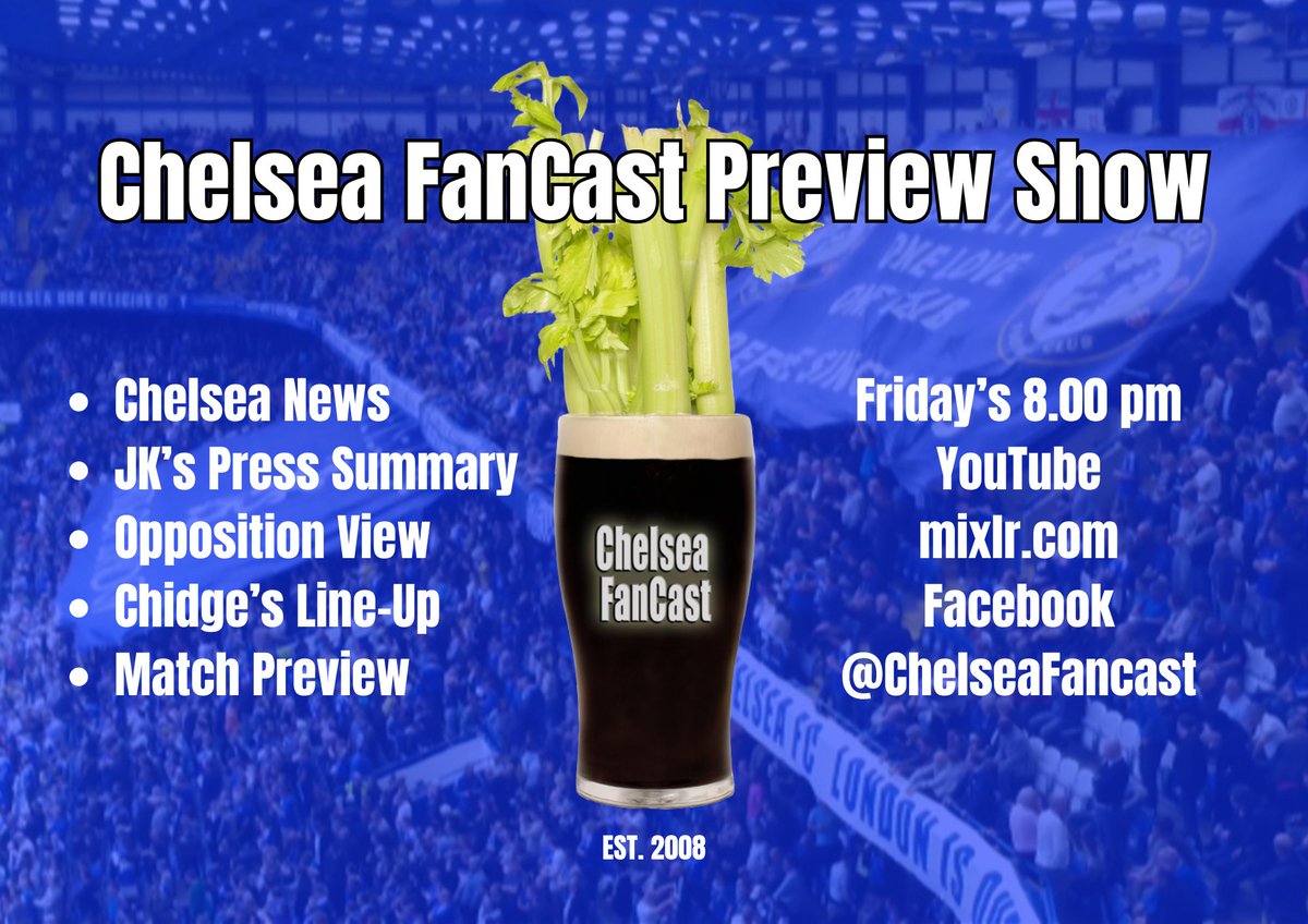 Download Chelsea FanCast Preview Show #1259
<a href="/StamfordChidge/">Stamford Chidge ⭐️⭐️ 🇺🇦</a> <a href="/Jonathankydd/">JonathanKydd</a> <a href="/LMCChelsea/">LMC💃🏼 ⭐⭐</a> 
Info: chelseafancast.com/2025/09/chelse…
Apple: apple.co/2ObjKAx
Spotify: spoti.fi/36Dl71A
Acast: bit.ly/37GkMwk
