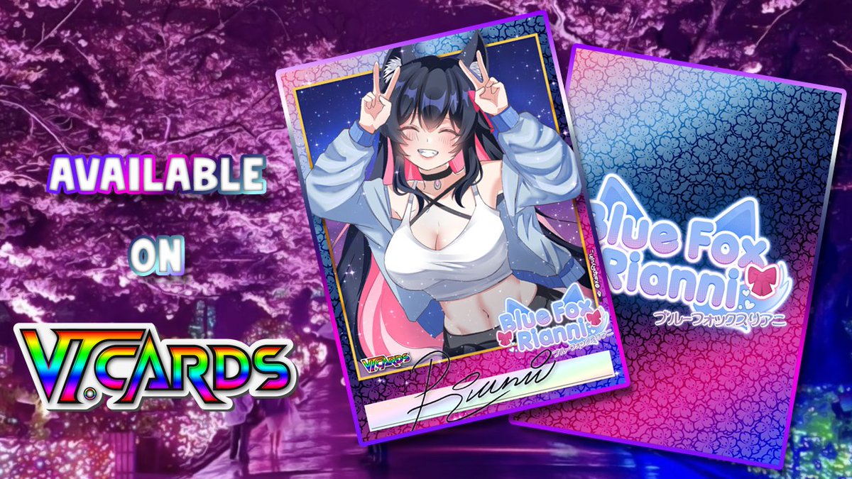 VT.Cards (@_vtcards_) on Twitter photo 🦊💙 Official Release! 💙🦊
Catch the sparkle of mischief and magic—<a href="/BlueFoxRianni/">BlueFox Rianni | DEBUT SEP 27th</a>’s VTuber trading card is here!
This playful blue fox is ready to light up your collection with a dash of foxfire ✨
👉 VT-cards.com/product/blue-f
#VTuber #TradingCards 🦊💙 Official Release! 💙🦊
Catch the sparkle of mischief and magic—<a href="/BlueFoxRianni/">BlueFox Rianni | DEBUT SEP 27th</a>’s VTuber trading card is here!
This playful blue fox is ready to light up your collection with a dash of foxfire ✨
👉 VT-cards.com/product/blue-f
#VTuber #TradingCards